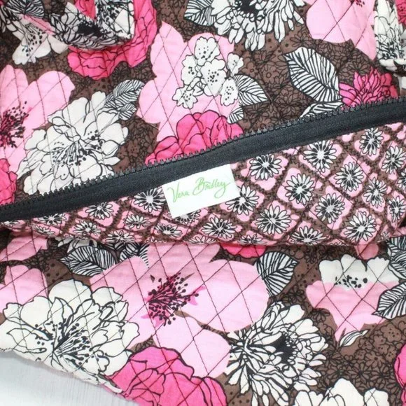Vera Bradley Multicolor Floral Cotton Zip Top Quilted Travel Shoulder Duffle Bag - Picture 7 of 8